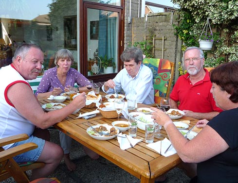 Peder, Birgit, Rob, Frits en Moniek